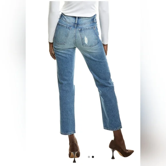 Black Orchid Blue Jeans with Distressed Knees and Slim Fit - Picture 2 of 3